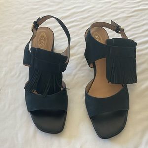 Tods navy sandals